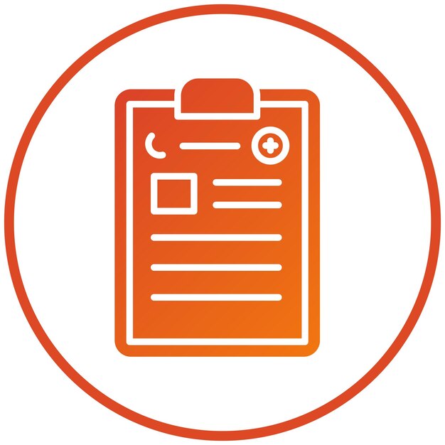 Vectorontwerp Icon stijl van medisch rapport