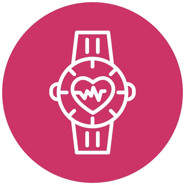 Vectorontwerp Icon stijl van medische horloge