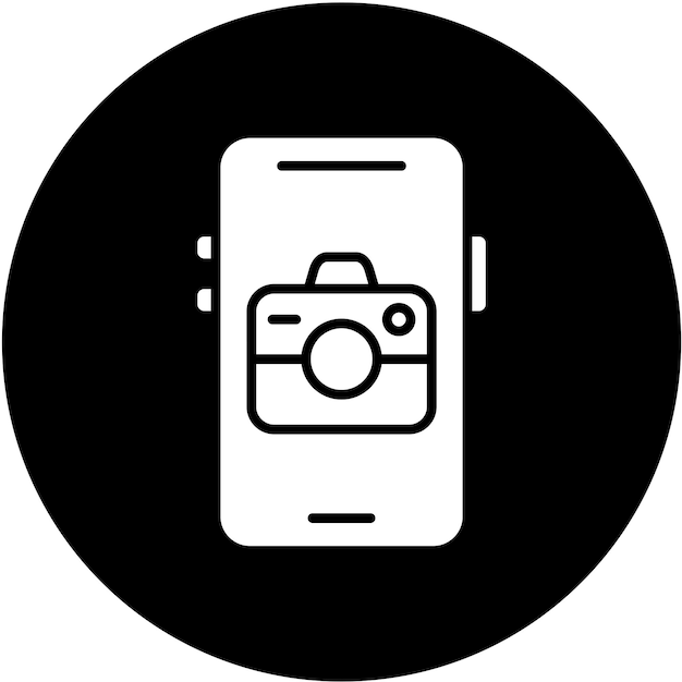 Vectorontwerp Icon stijl van mobiele camera
