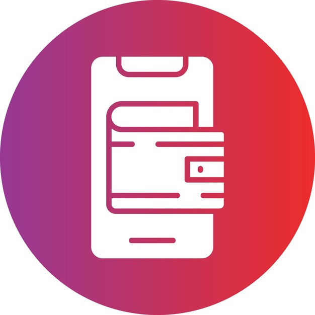 Vectorontwerp Icon stijl van mobiele portemonnee