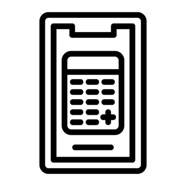 Vectorontwerp Icon stijl van mobiele rekenmachine