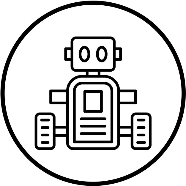 Vectorontwerp Icon stijl van mobiele robot