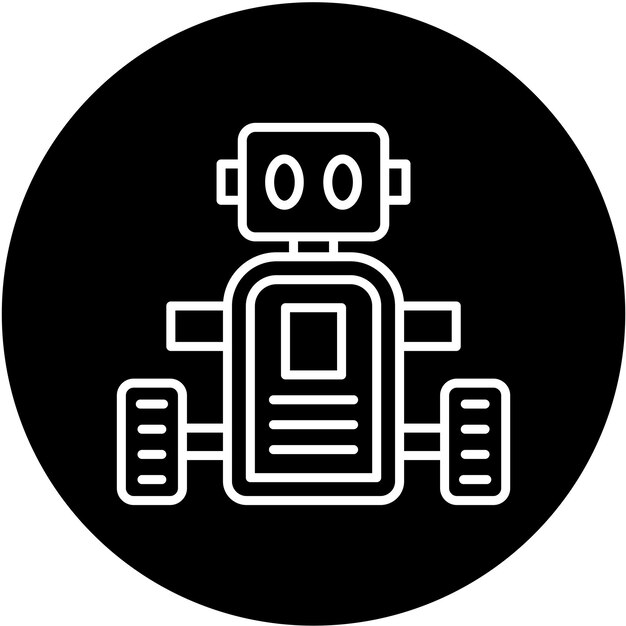 Vectorontwerp Icon stijl van mobiele robot