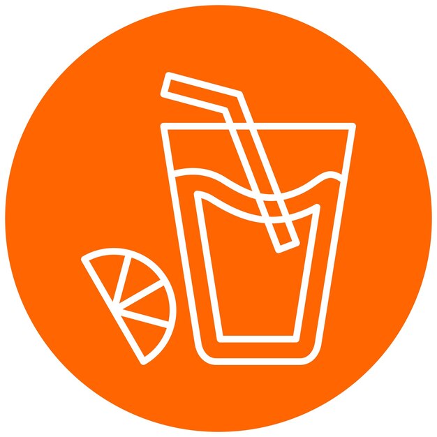 Vectorontwerp Icon stijl van sinaasappelsap