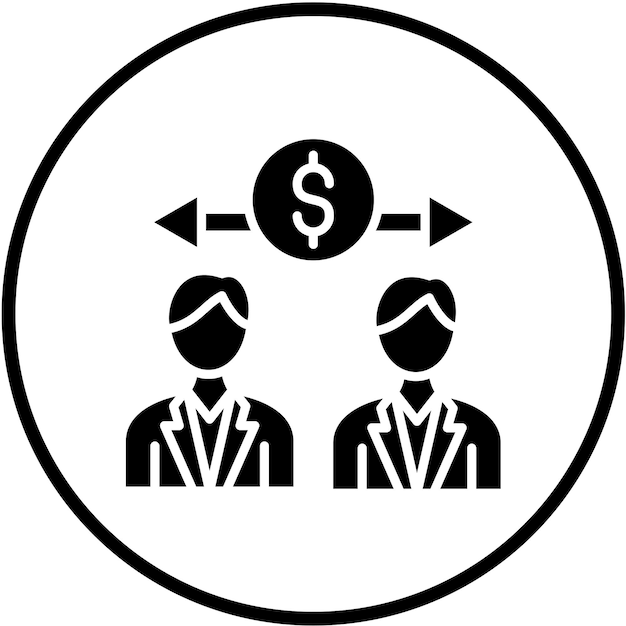 Vectorontwerp Icon stijl van zakelijke relatie