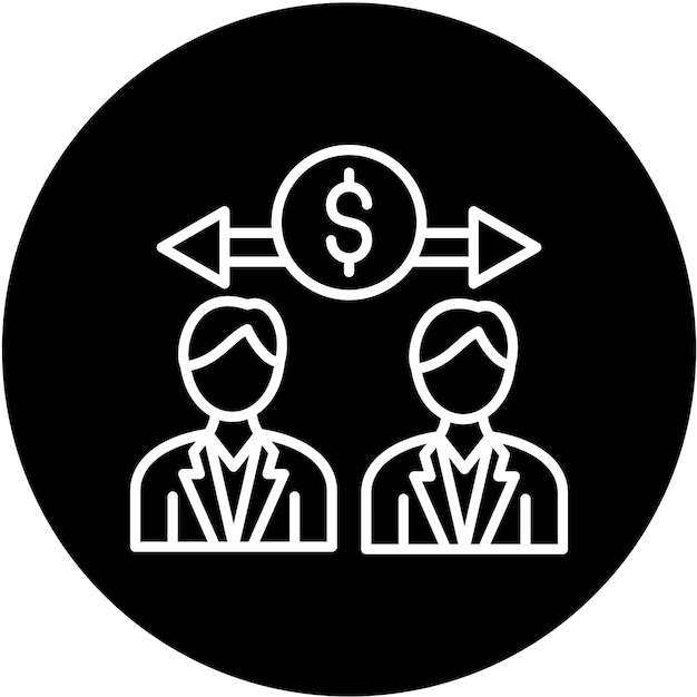 Vectorontwerp Icon stijl van zakelijke relatie