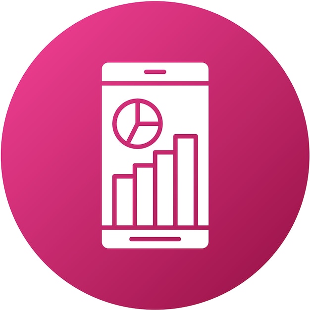 Vectorontwerp Icon stijl voor mobiele analyse
