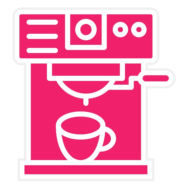 Vectorontwerp Icon Style van de koffiemachine