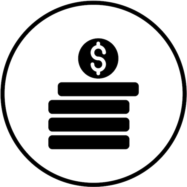 Vectorontwerp Icon Style van munten