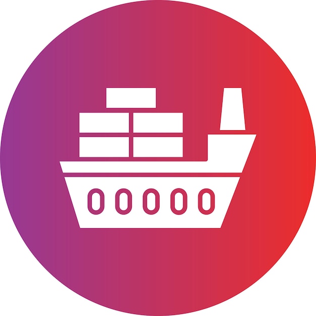 Vectorontwerp Icon Style van vrachtschepen