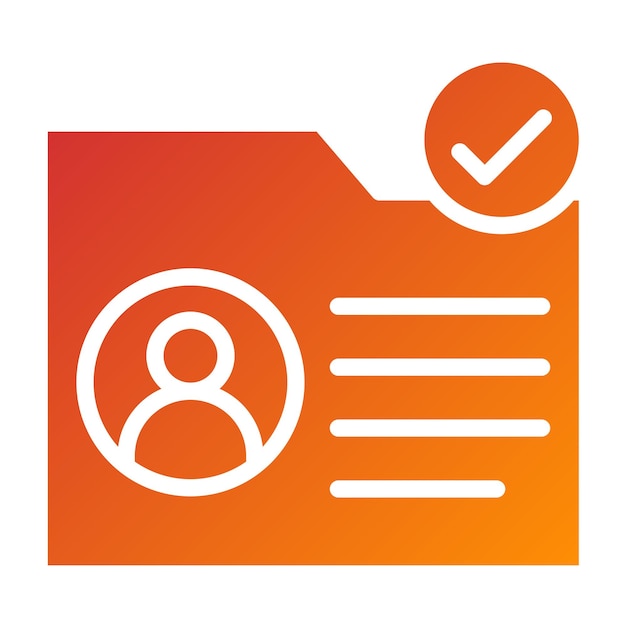 Vectorontwerp Identiteitsverificatie Icon Stijl