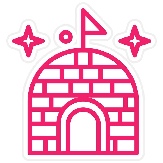 Vectorontwerp Igloo Icon Style