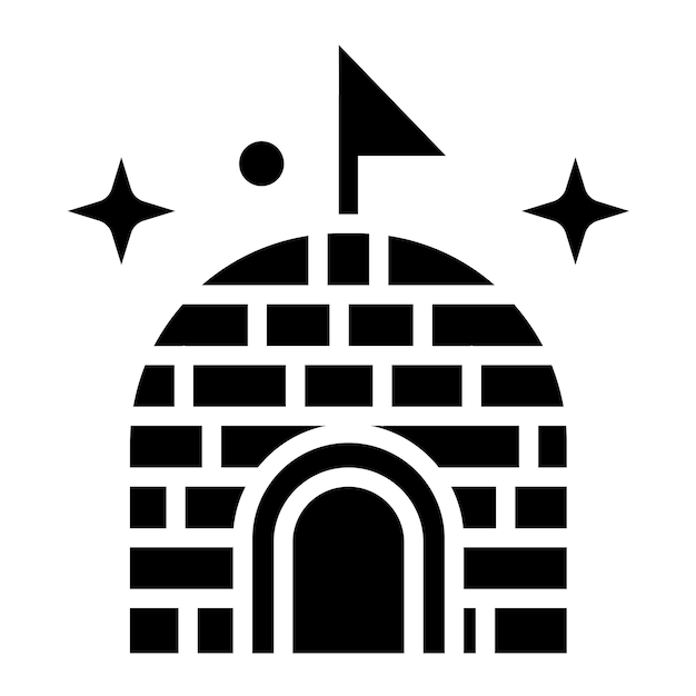 Vectorontwerp igloo icon style