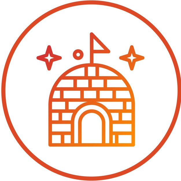 Vectorontwerp Igloo Icon Style