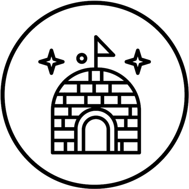 Vectorontwerp Igloo Icon Style