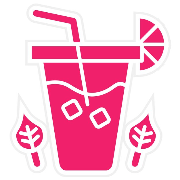 Vectorontwerp IJsthee Icon Stijl