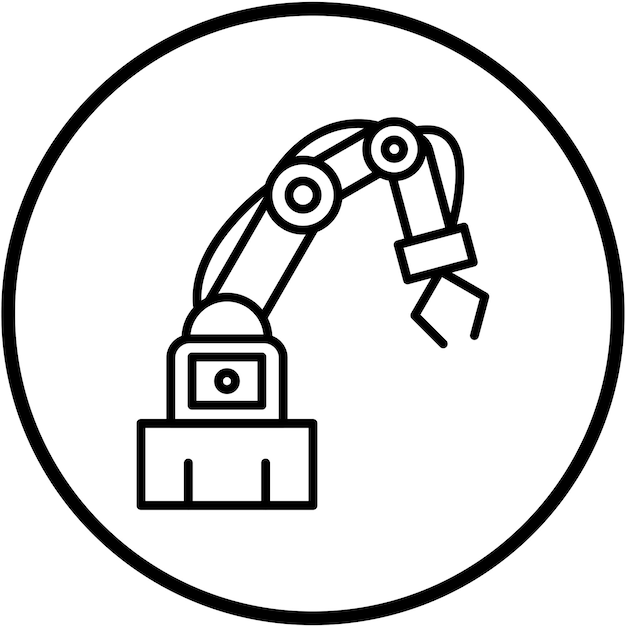 Vectorontwerp Industriële Robot Icon Style