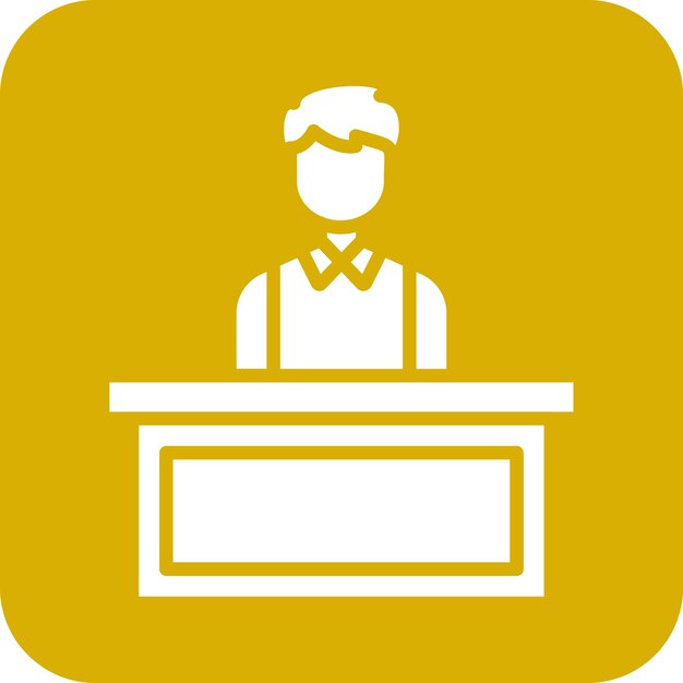 Vectorontwerp Informatie Desk Icon Stijl