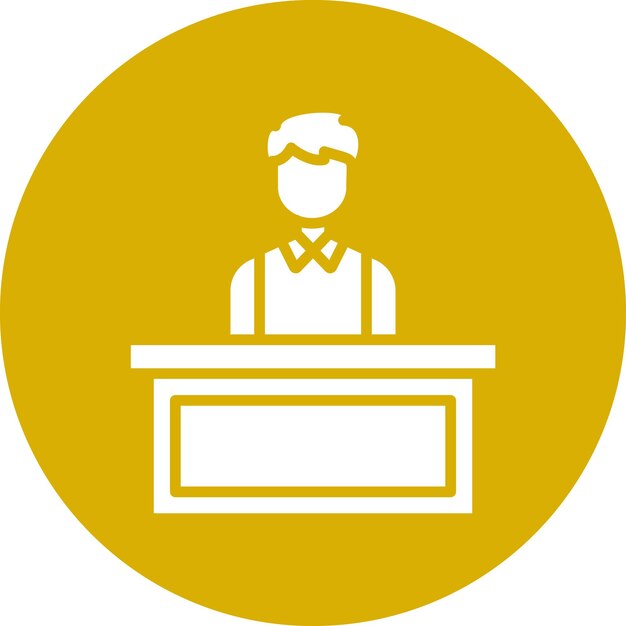 Vectorontwerp Informatie Desk Icon Stijl