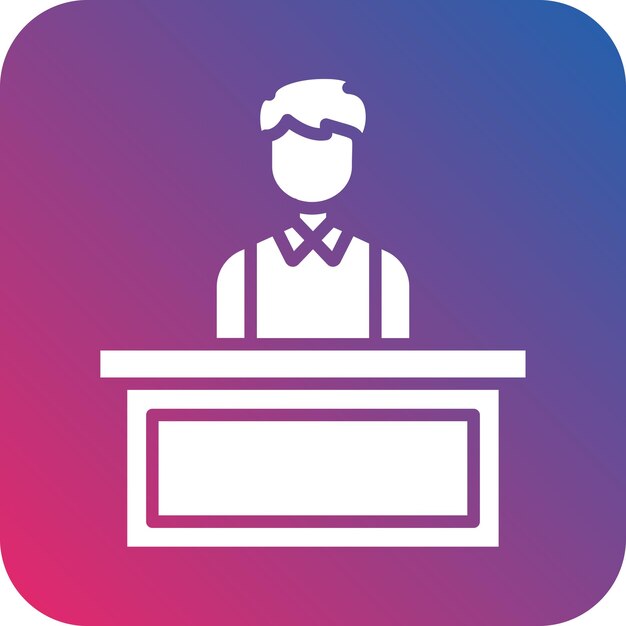 Vectorontwerp Informatie Desk Icon Stijl