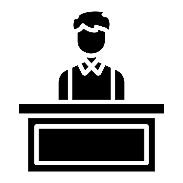Vectorontwerp Informatie Desk Icon Stijl