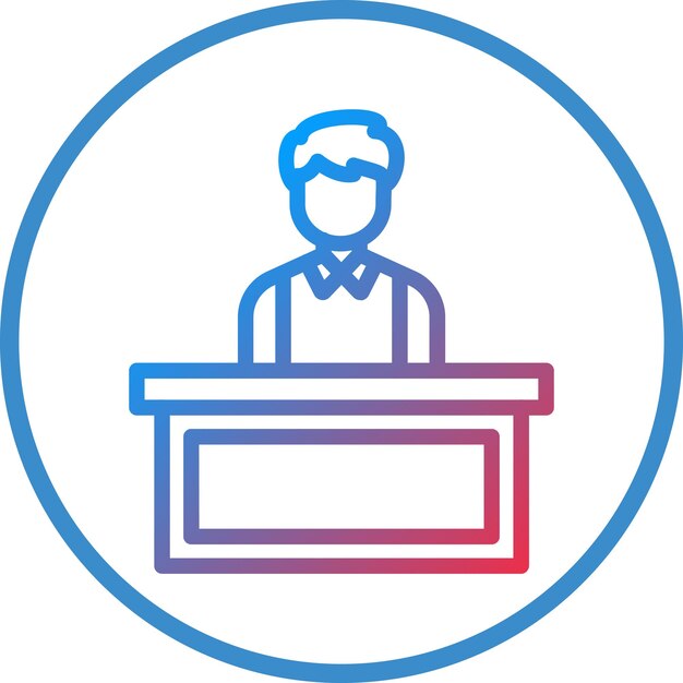 Vectorontwerp Informatie Desk Icon Stijl