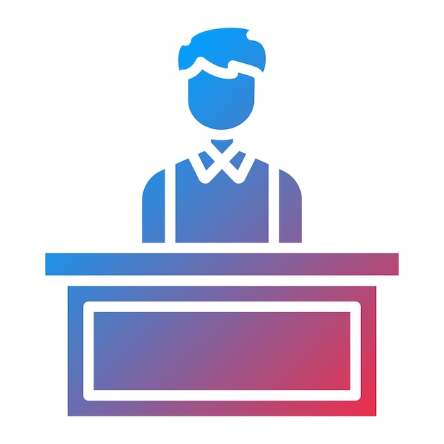 Vectorontwerp Informatie Desk Icon Stijl