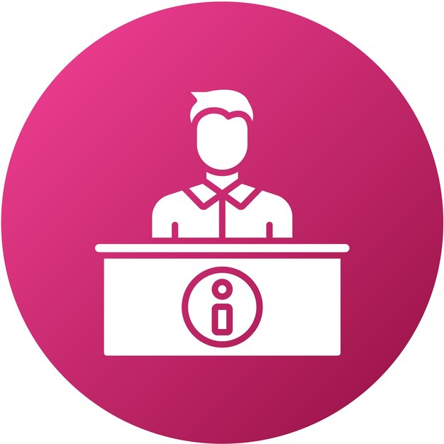 Vectorontwerp Informatie Desk Icon Stijl