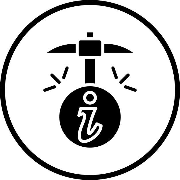 Vectorontwerp Informatie Mining Icon Style