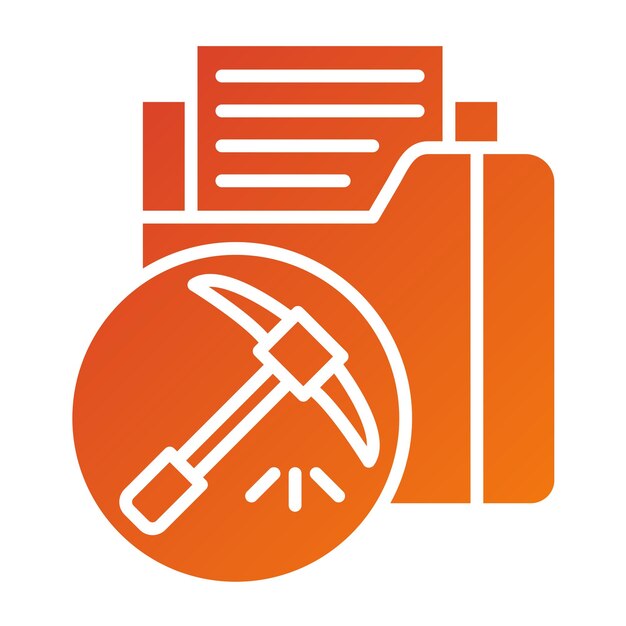 Vectorontwerp Informatie Mining Icon Style