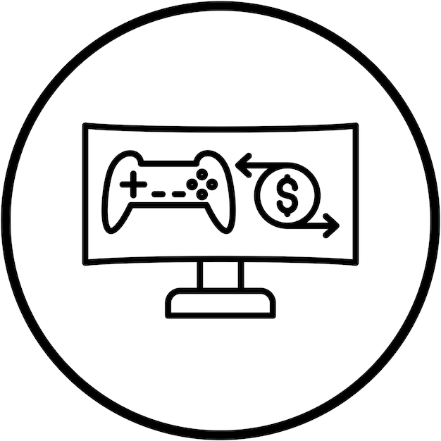 Vectorontwerp InGame Transacties Icon Style