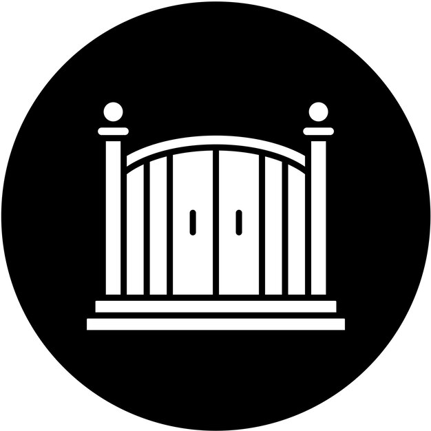 Vectorontwerp ingang poort icoon stijl