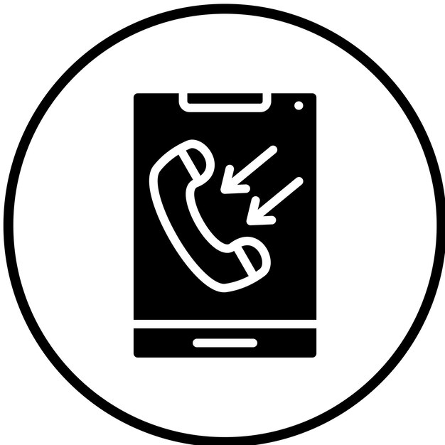 Vectorontwerp Inkomende oproepen Icon Style