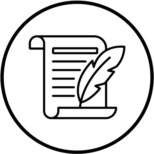 Vectorontwerp inkt en Quill Icon Style