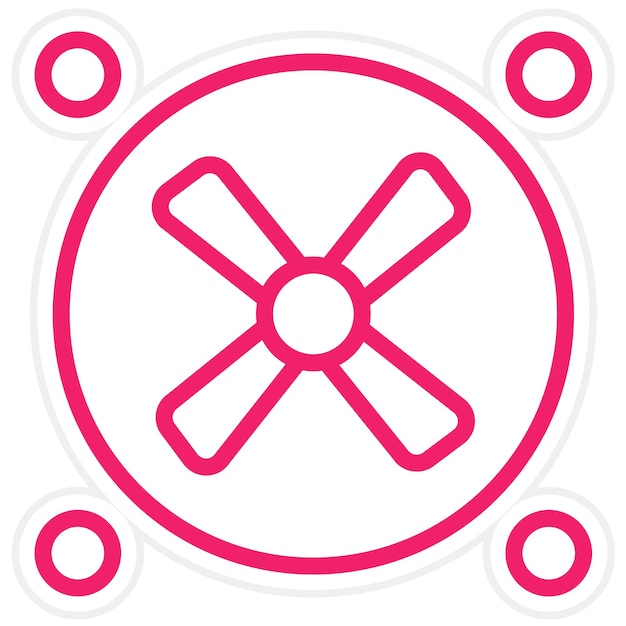 Vectorontwerp Inlaatventilator Icon Stijl