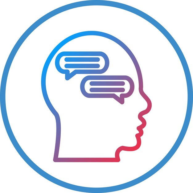 Vectorontwerp Inner Dialogue Icon Style