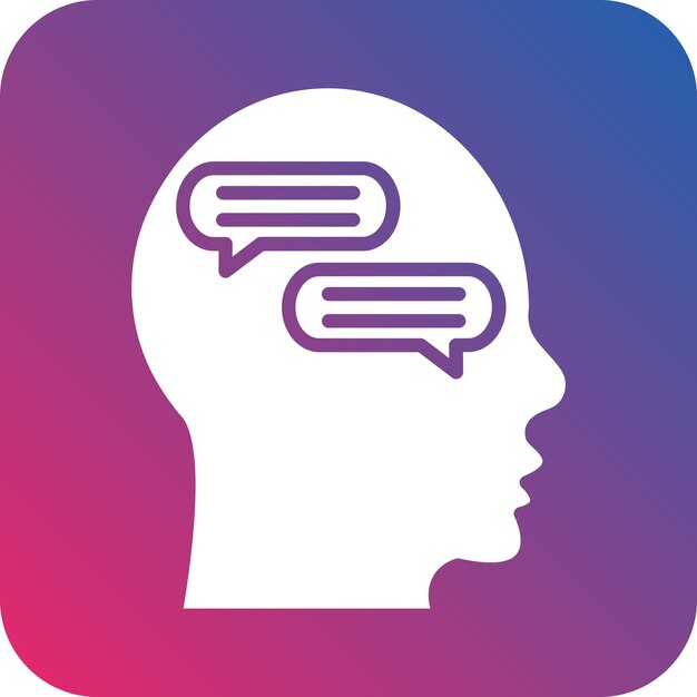 Vectorontwerp Inner Dialogue Icon Style