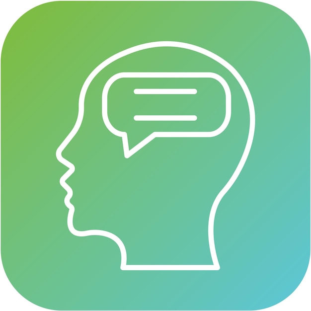 Vectorontwerp Inner Dialogue Icon Style