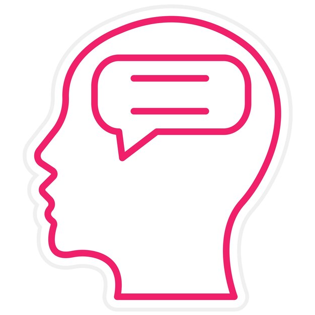 Vectorontwerp Inner Dialogue Icon Style
