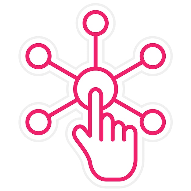 Vectorontwerp Interact Icon Style
