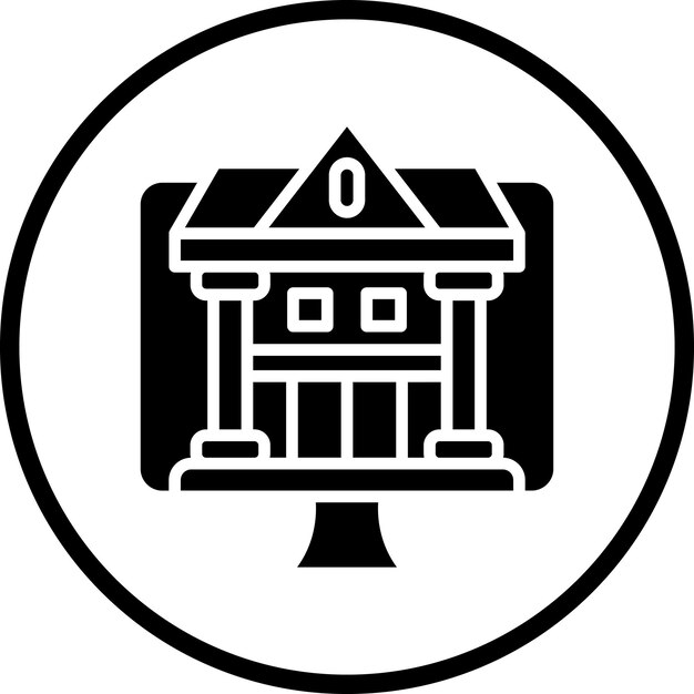Vectorontwerp Internet Banking Icon Style