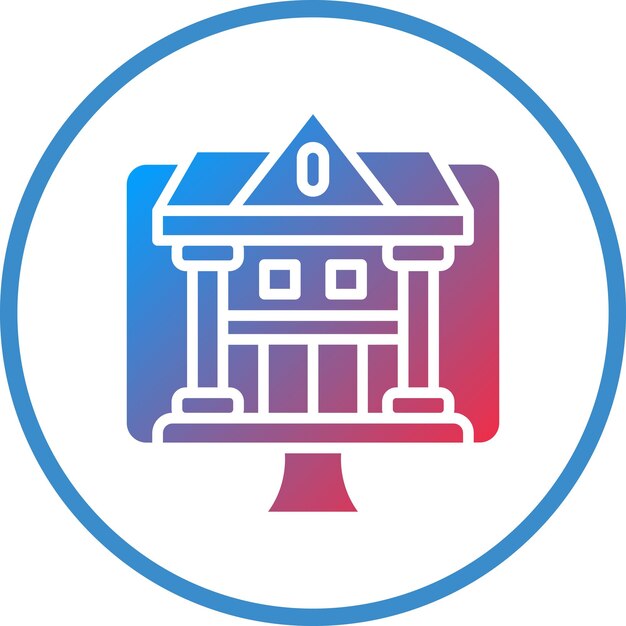 Vectorontwerp Internet Banking Icon Style