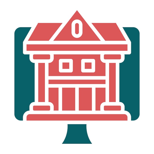 Vectorontwerp Internet Banking Icon Style