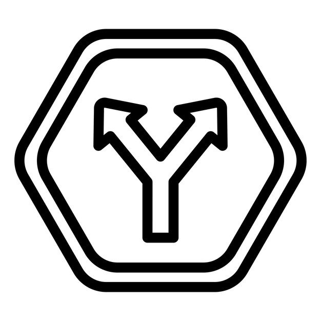 Vectorontwerp Intersectie Icon Stijl