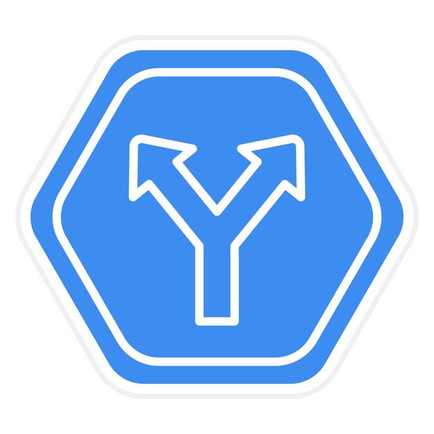 Vectorontwerp Intersectie Icon Stijl