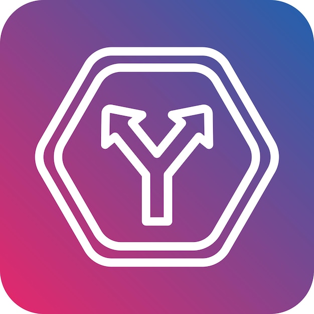 Vectorontwerp Intersectie Icon Stijl