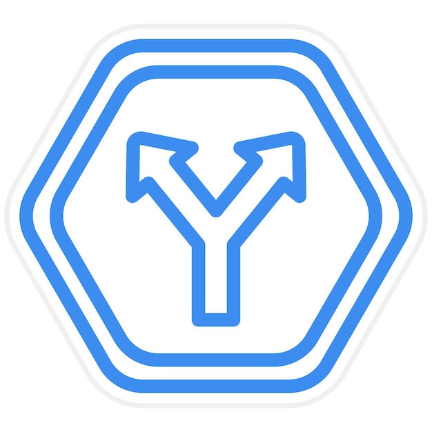 Vectorontwerp Intersectie Icon Stijl