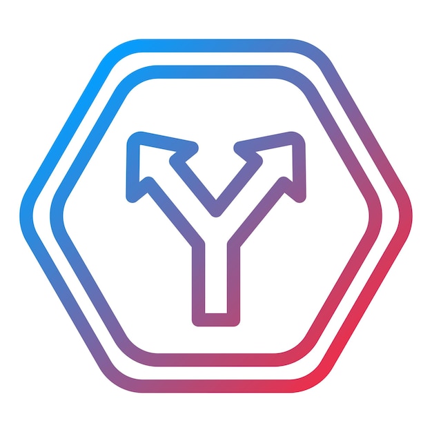 Vectorontwerp Intersectie Icon Stijl