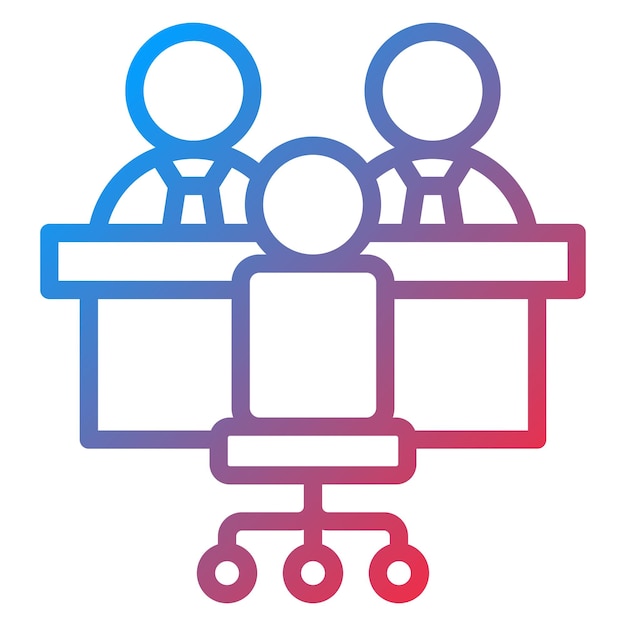 Vectorontwerp Interview Icon Style