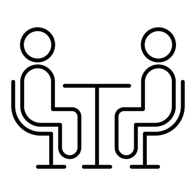 Vectorontwerp Interview Icon Style